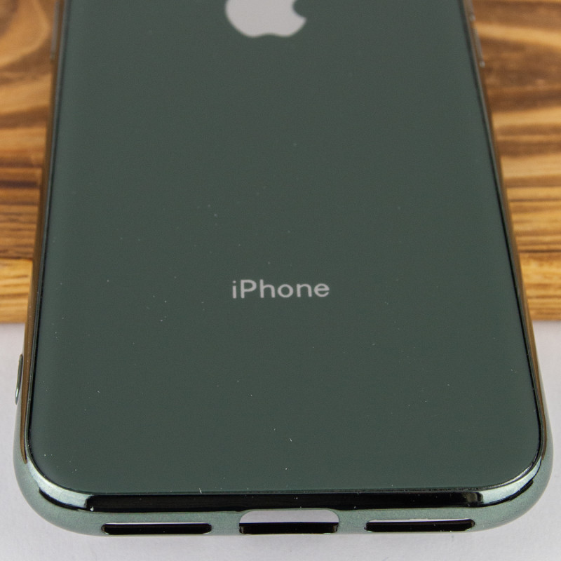 Фото TPU чохол Matte LOGO на Apple iPhone XS Max (6.5") (Зелений / Dark Green) в маназині vchehle.ua