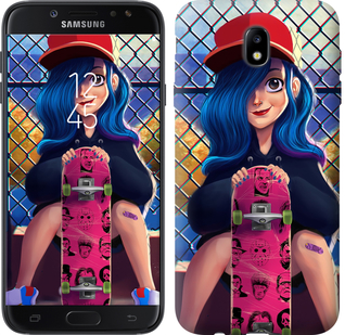 

Чехол Прикольная девочка со скейтбордом для Samsung Galaxy J7 J730 (2017) 618123