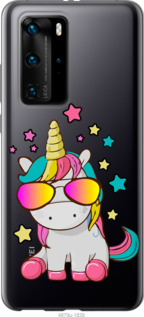 Чехол Единорог в очках для Huawei P40 Pro Plus