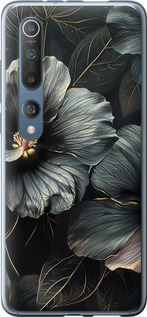 Чехол Черные цветы для Xiaomi Mi 10