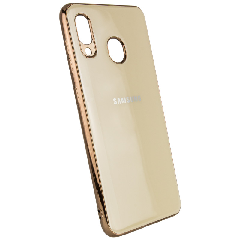 

TPU чохол GLOSSY LOGO для Samsung Galaxy A30 (Золотий) 713652