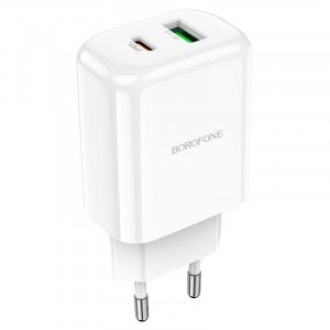 СЗУ Borofone BN4 PD20W+QC3.0 (1USB/1Type-C/3A)