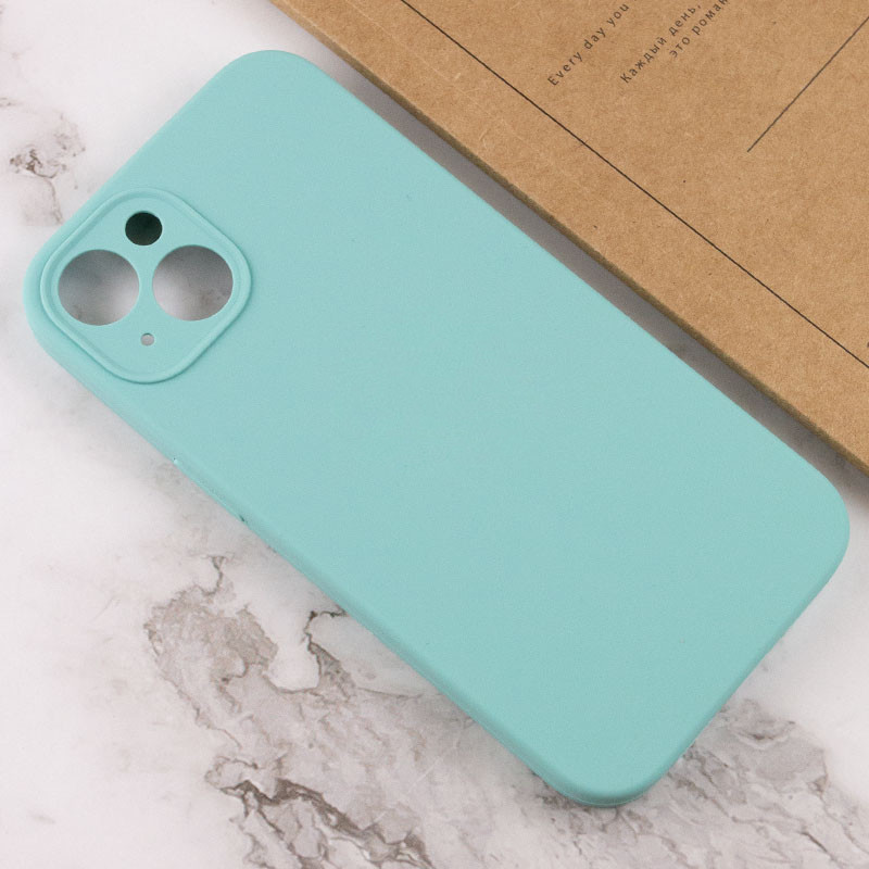 Фото Чехол Silicone Case Full Camera Protective (AA) NO LOGO для Apple iPhone 14 (6.1") (Бирюзовый / Marine Green) в магазине vchehle.ua