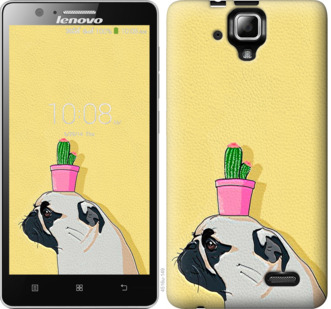 

Чехол Мопс с кактусом для Lenovo A536 795497