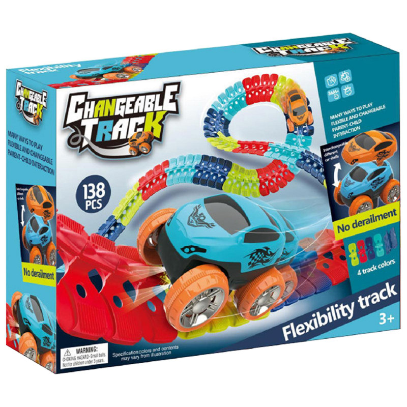 Фото Интерактивный трек с инерционной машинкой SHT 288 Changeable Trak (138pcs/1CAR) (Colorful) в магазине vchehle.ua
