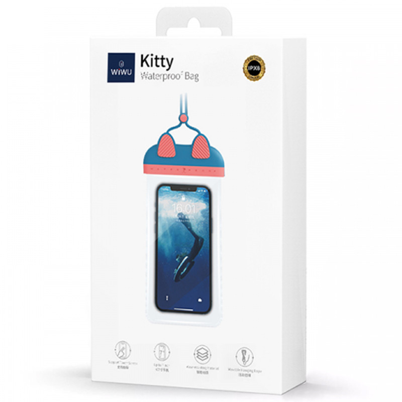 Замовити Чохол водонепроникний WIWU Kitty IPX8 (Blue) на vchehle.ua