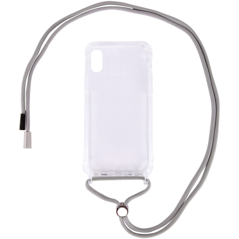 

Чехол TPU Crossbody Transparent для Apple iPhone XR (6.1") (Серый) 1100934