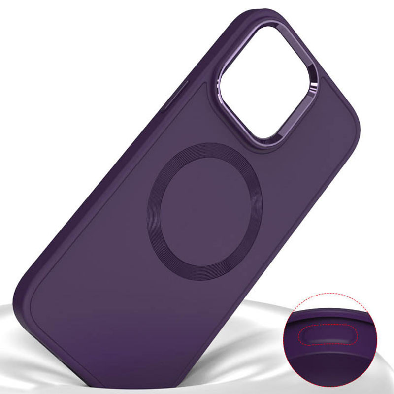 Купить TPU чехол Bonbon Metal Style with Magnetic safe для Apple iPhone 14 (6.1") (Фиолетовый / Dark Purple) на vchehle.ua