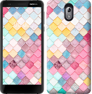 

Чехол Красочная черепица для Nokia 3.1 670167