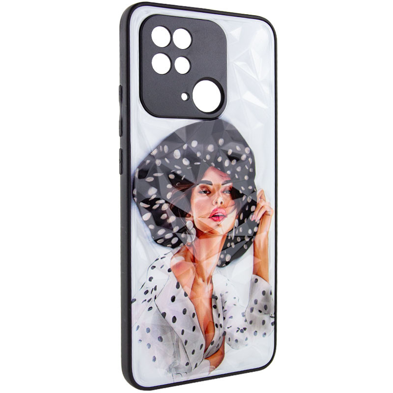 TPU+PC чехол Prisma Ladies для Xiaomi Redmi 10C / Poco C40 (Girl in a hat)