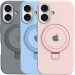 Чохол Silicone Case Full Protective with Ring на Apple iPhone 16 (6.1")