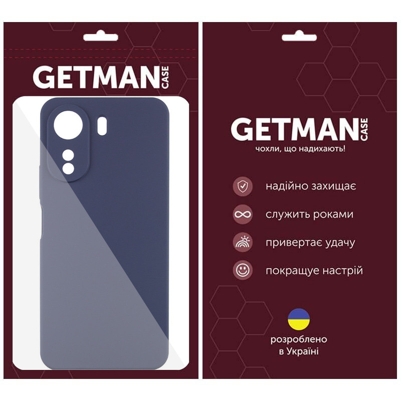 Купити Чохол TPU GETMAN Liquid Silk на Xiaomi Redmi 13C / Poco C65 (Синій / Midnight Blue) на vchehle.ua